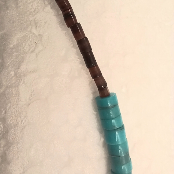 VTG Navajo Necklace Eagle Pendant Reconstituted Turquoise Graduated Discs 24" - Picture 17 of 17